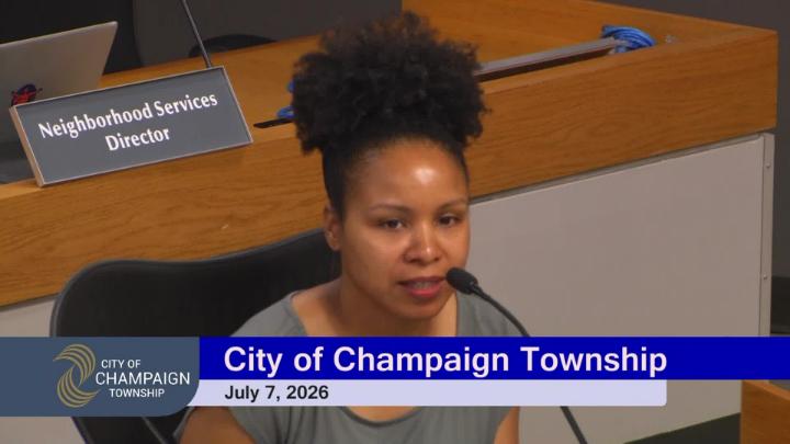 Town Board Supervisor at Dais for Township meeting.