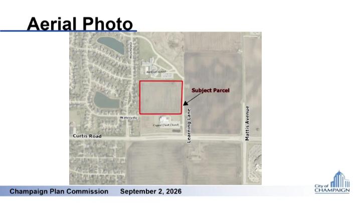 Aerial Photo of map of planned space talked about in the meeting. 